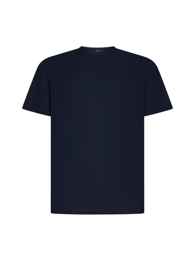 Shop Herno T-shirt In Blu Navy