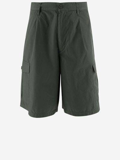 Shop Emporio Armani Cotton Bermuda Shorts In Green