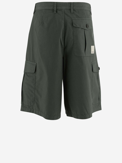 Shop Emporio Armani Cotton Bermuda Shorts In Green
