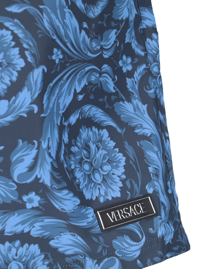 Shop Versace Swimwear In Blue