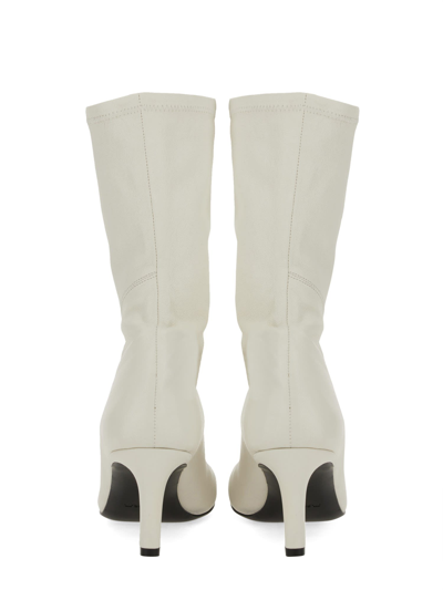 Shop Jil Sander Leather Boot In Bianco