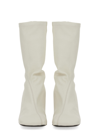 Shop Jil Sander Leather Boot In Bianco