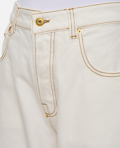 Shop Jacquemus Baggy Denim Pant In White