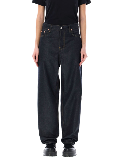 Shop Junya Watanabe Wide Leg Levis Jeans In Indigo