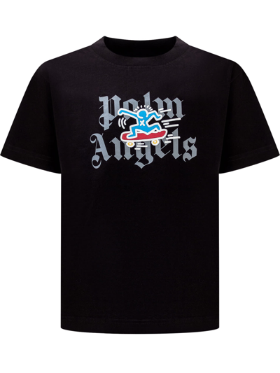 Shop Palm Angels X Keith Haring T-shirt In Black