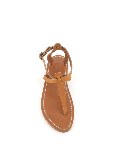 Shop Kjacques Sandal Buffon In Leather