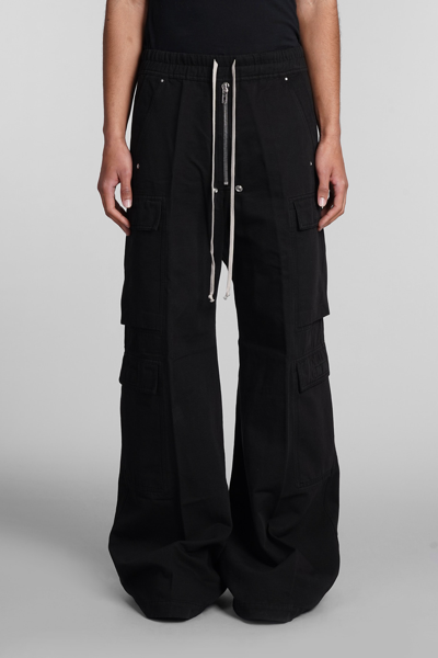 Shop Drkshdw Double Cargo Jumbo Pants In Black Cotton