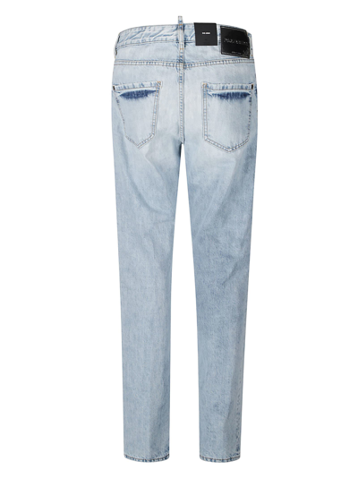 Shop Dsquared2 Straight Distressed Jeans In Blue