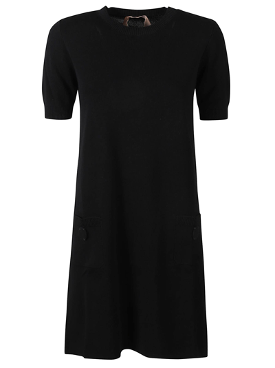 Shop N°21 Short-sleeved Dress In Back
