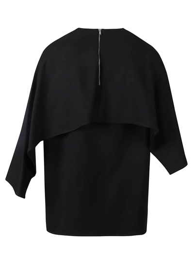 Shop Jil Sander Round Neck Double-layered Detail T-shirt In Black