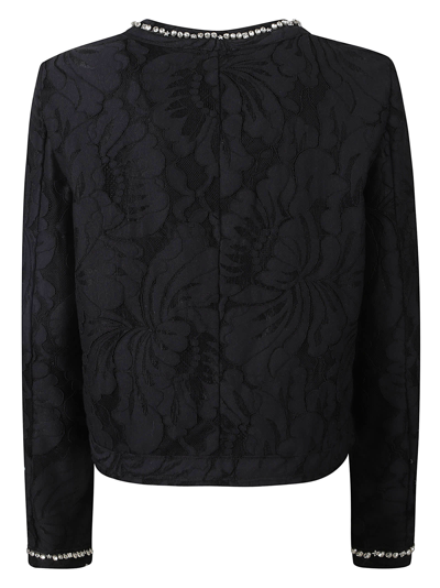 Shop N°21 Floral Embellished Jacket In Black