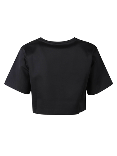 Shop Max Mara Messico Cropped T-shirt In Black