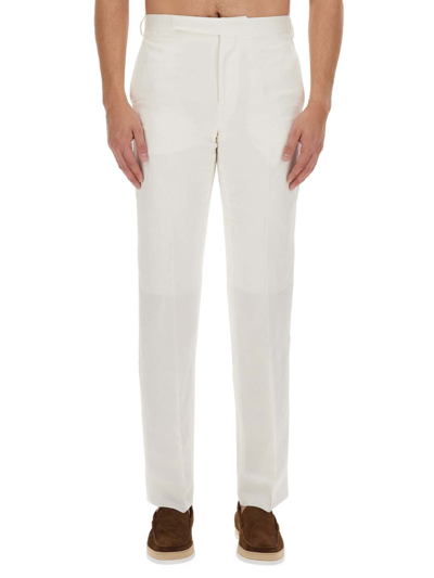 Shop Lardini Striaght Leg Pants In Bianco