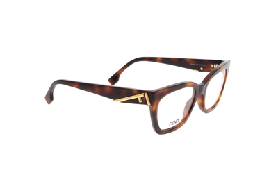 Shop Fendi Cat-eye Frame Glasses In 053