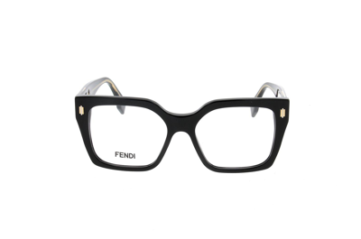Shop Fendi Square Frame Glasses In 001