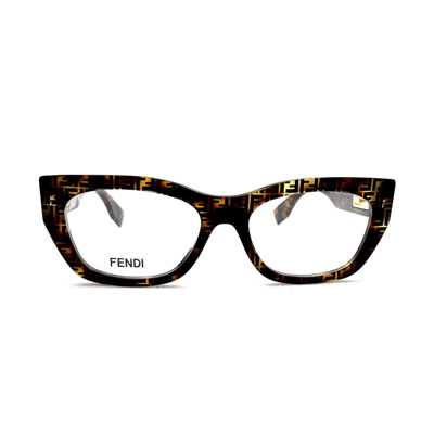 Shop Fendi Butterfly Frame Glasses In 055