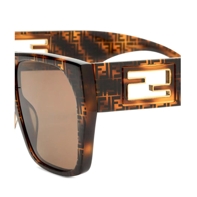 Shop Fendi Square Frame Sunglasses In 55e