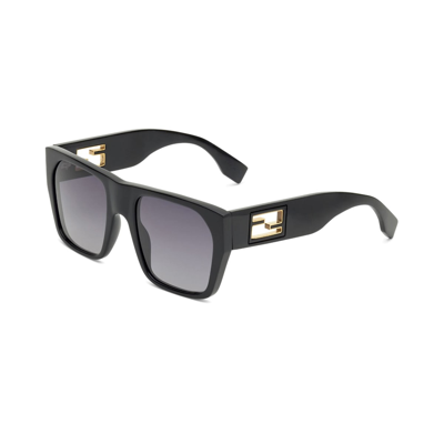 Shop Fendi Fe40124i Baguette 01b Sunglasses