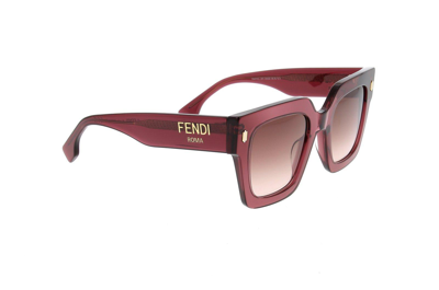 Shop Fendi Square Frame Sunglasses In 81f