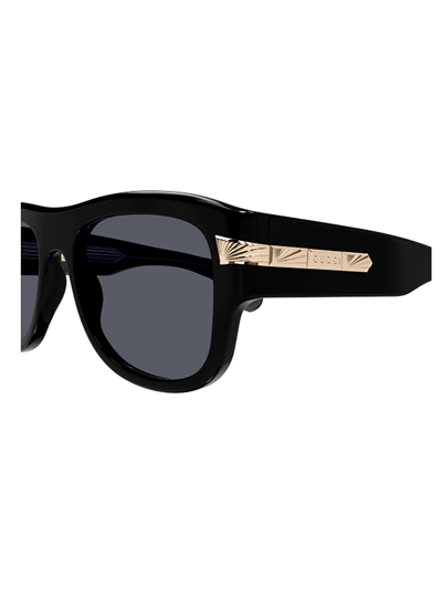 Shop Gucci Gg1517s Sunglasses In 001 Black Black Grey