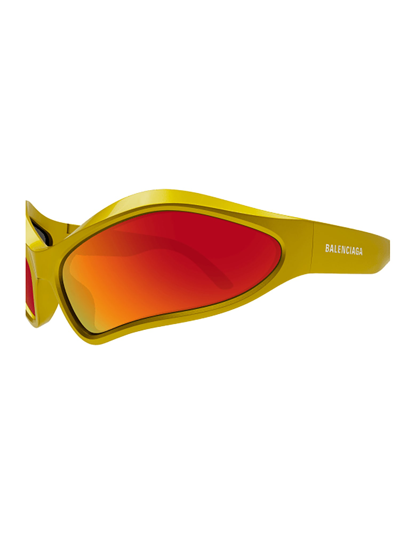 Shop Balenciaga Bb0314s Sunglasses In 004 Yellow Yellow Red