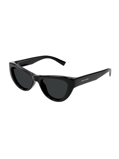 Shop Saint Laurent Sl 676 Sunglasses In 001 Black Black Black