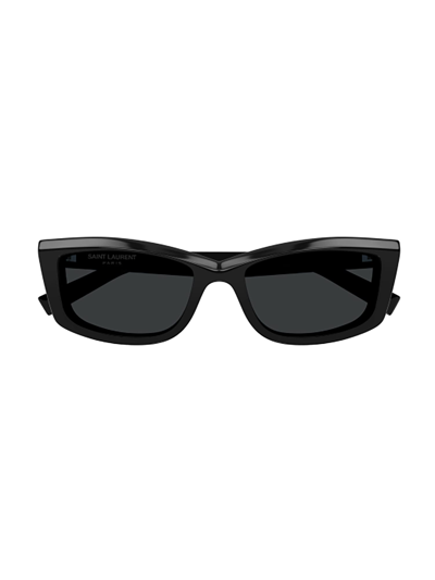 Shop Saint Laurent Sl 658 Sunglasses In 001 Black Black Black