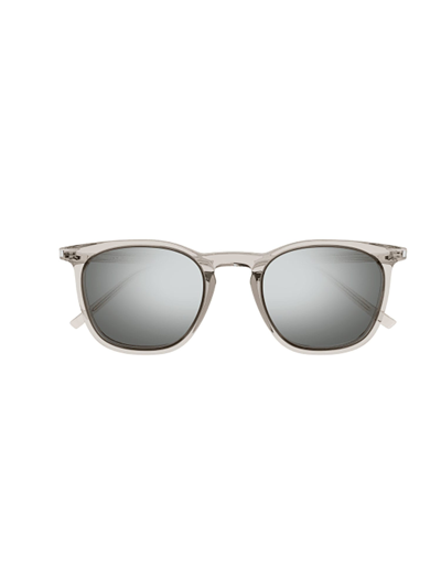 Shop Saint Laurent Sl 623 Sunglasses In 004 Beige Beige Silver