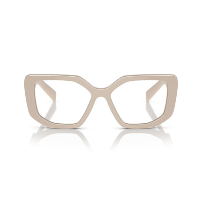 Shop Prada Logo Sided Glasses In 11o1o1