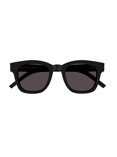 Shop Saint Laurent Sl M124 Sunglasses In 001 Black Black Black