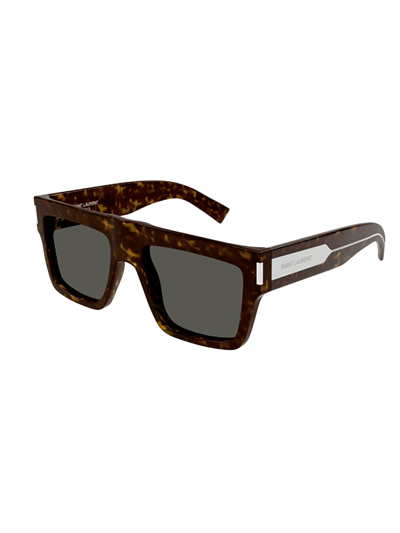Shop Saint Laurent Sl 628 Sunglasses In 003 Havana Crystal Grey