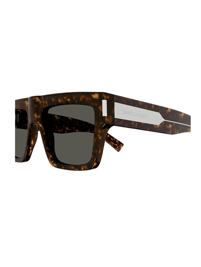 Saint Laurent Sl 628 Havana Sunglasses In 003 Havana Crystal Grey