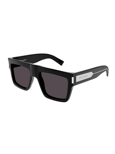 Saint Laurent Sl 628 Square-frame Sunglasses In 001 Black Crystal Black