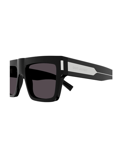 Saint Laurent Sl 628 Square-frame Sunglasses In 001 Black Crystal Black