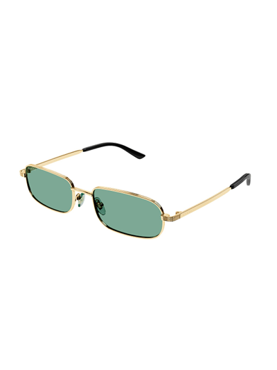 Shop Gucci Gg1457s Sunglasses In 005 Gold Gold Green