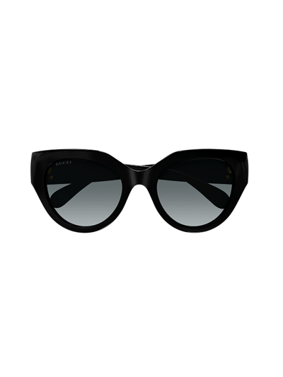 Shop Gucci Gg1408s Sunglasses In 001 Black Black Grey