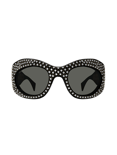 Shop Gucci Gg1463s Sunglasses In 005 Black Black Grey