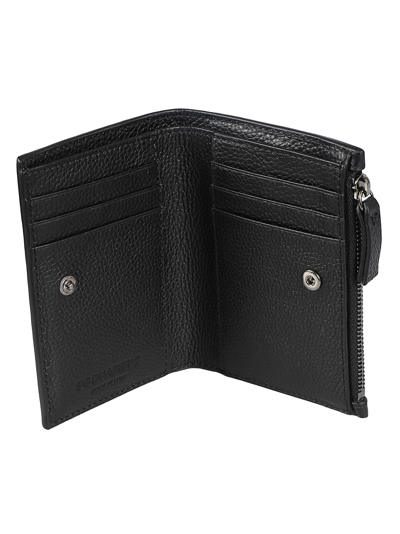 Shop Dsquared2 Zip-buttoned Wallet In Black