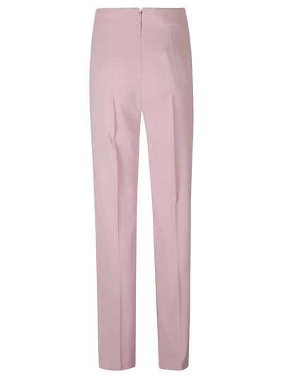 Shop Pinko Back Zip Trousers In Pink