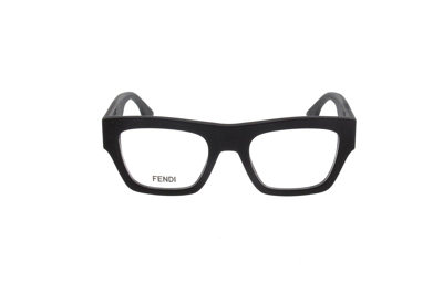 Shop Fendi Rectangular Frame Glasses In 002