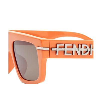 Shop Fendi Square-frame Sunglasses In 42e