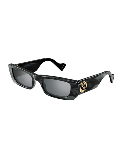 Shop Gucci Gg0516s Sunglasses In 013 Grey Grey Silver