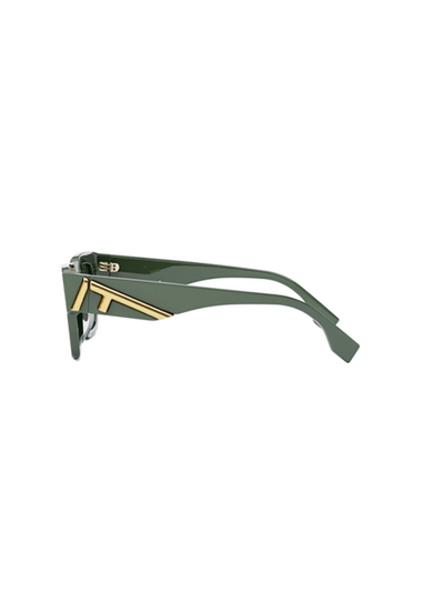 Shop Fendi Rectangular Frame Sunglasses In 98b