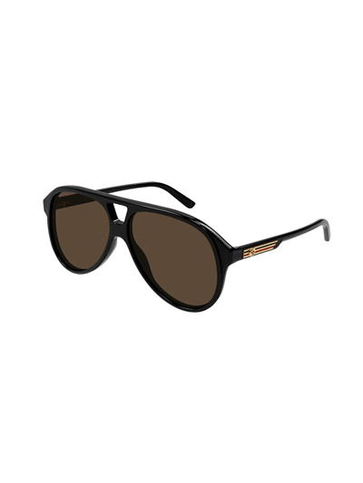 Shop Gucci Gg1286s Sunglasses In 001 Black Black Brown