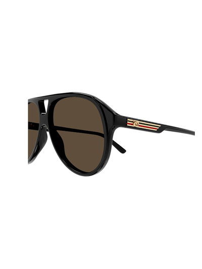 Shop Gucci Gg1286s Sunglasses In 001 Black Black Brown