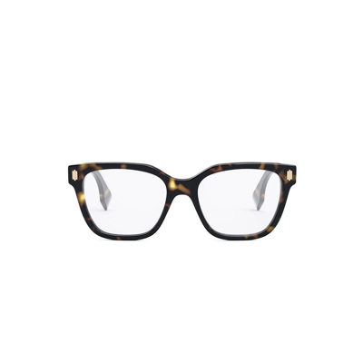 Shop Fendi Rectangle Frame Glasses In 052