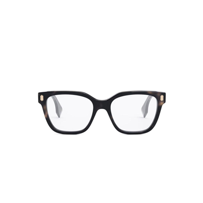Shop Fendi Rectangle Frame Glasses In 055