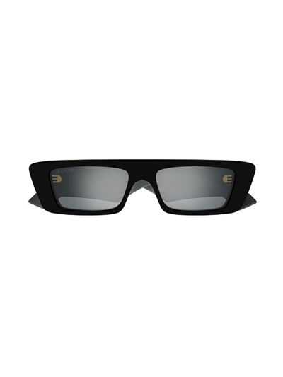 Shop Gucci Gg1331s Sunglasses In 005 Black Grey Silver