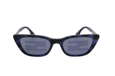 Shop Fendi Cat-eye Frame Sunglasses In 55x