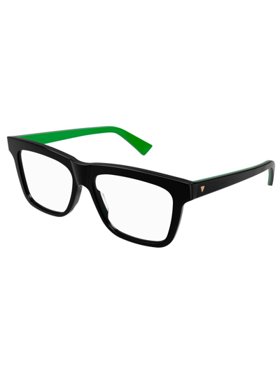 Shop Bottega Veneta Square-frame Glasses In 005 Black Black Transpare